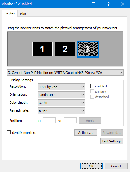 Display settings